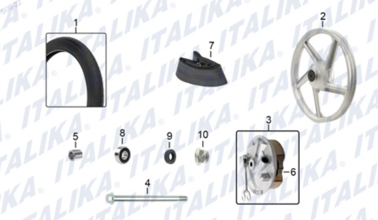 RUEDA DELANTERA (FT125TS)